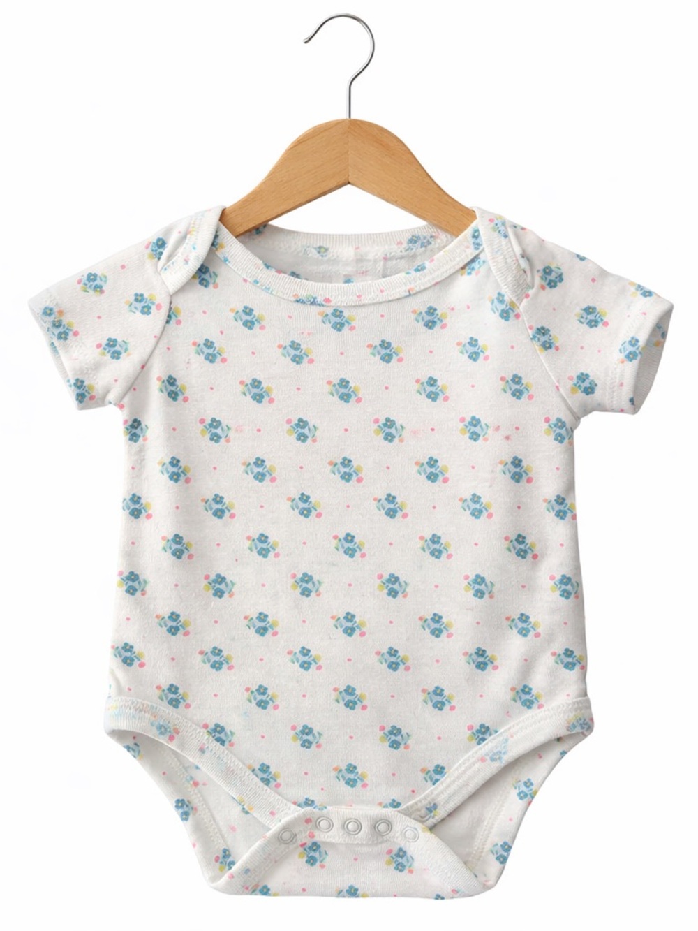 5/$15 Carter's White Floral Bodysuit Size NB